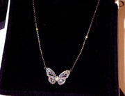 Mori Rose Gold Temperament Smart Butterfly Pendant Necklace