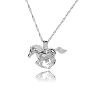 Hot Sale Smart Running Horse DIY Locket Cage Glowing in the Dark Animal Pendant Necklace
