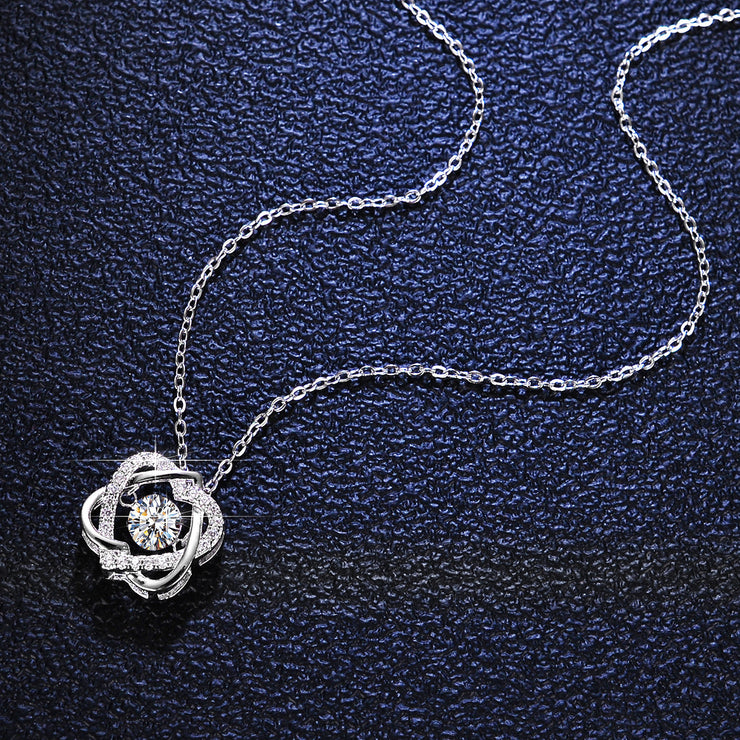 S925 Sterling Silver Pendant Moissanite Smart Necklace
