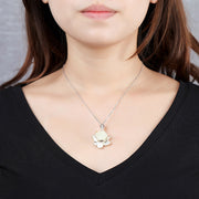 Women's Retro Anemone Eardrops Hairpin Necklace