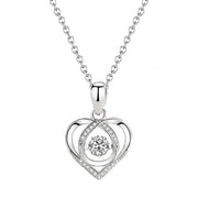 Beating Heart Necklace Women's Korean-style Elegant Smart Heart-shaped Collarbone Necklace Valentine's Day Gift Pendant