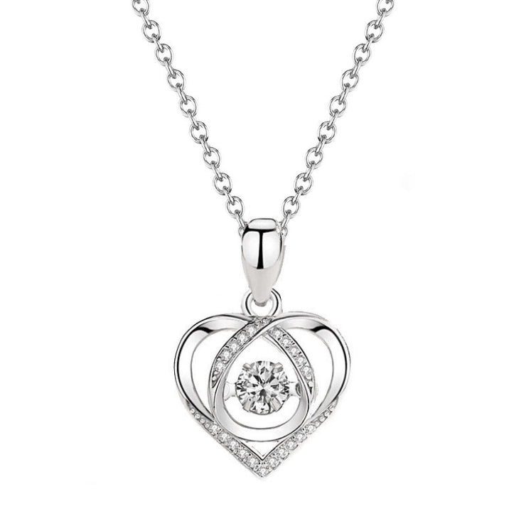 Beating Heart Necklace Women's Korean-style Elegant Smart Heart-shaped Collarbone Necklace Valentine's Day Gift Pendant