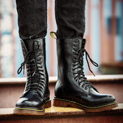 Men's Breathable Leather Cotton Shoes Lace-up