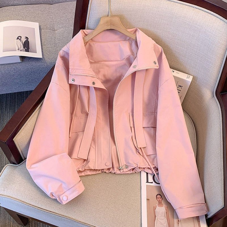 Loose Leisure Short Hooded Coat For Women