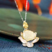Women's Retro Anemone Eardrops Hairpin Necklace
