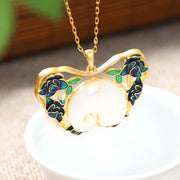 Personality Lucky Elephant Safety Lock Necklace