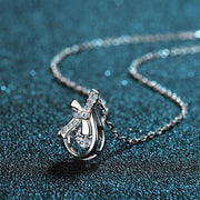 XDY925 Sterling Silver Pendant 30 Points Smart Purse Moissanite Necklace