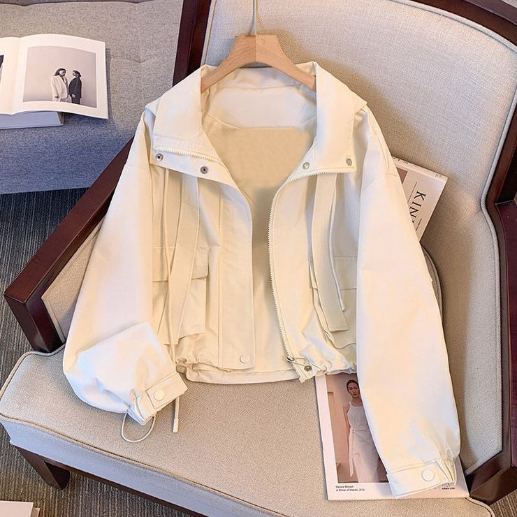 Loose Leisure Short Hooded Coat For Women