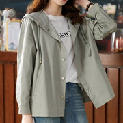 New Hooded Short Jacket Casual Women's Windbreaker