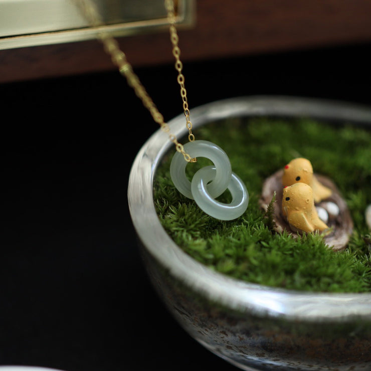 Women's Natural Hetian Jade Necklace