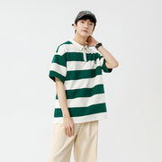 Japanese Hong Kong Style Men's Shirt T-shirt Short Sleeve Summer Loose Couple